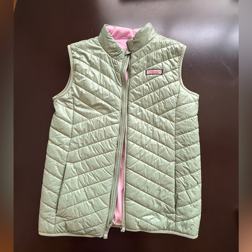 Vineyard Vines Green Quilted Vest - Girld